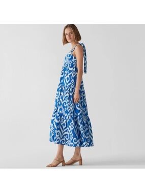 HONORINE Marguerite Tiered Cotton-Gauze Maxi Dress Size S